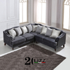 British Traditional Corner Lounge Velvet Fabric Sofa