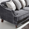 British Traditional Corner Lounge Velvet Fabric Sofa