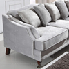 British Traditional Corner Lounge Velvet Fabric Sofa