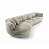 Sofa Factory Direct Wholesaler Divani Bravery Italian Modern Fabric Lounge Sofa