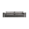 Direct Factory Sofa Supplier Clean Line Versus Fabric Sofa with Stainless Steel Strip Decoration