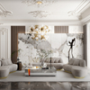 Italian Luxury Furniture Foshan Sofa Fabric Furniture Odette Curved Chaise Sofa