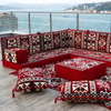 L Shaped Floor Couch Arabic Sofa Seating Floor Pillows Majlis Kanabat