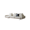 Modern Fabric Couch Italian Minimalist 1 2 3 4 Seater Beige Fabric Sofa