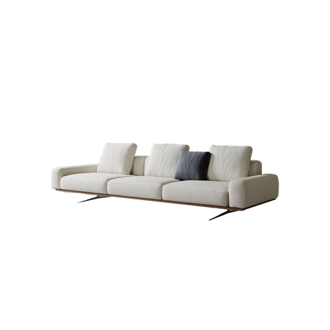Modern Fabric Couch Italian Minimalist 1 2 3 4 Seater Beige Fabric Sofa
