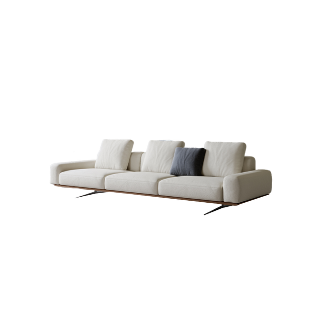 Modern Fabric Couch Italian Minimalist 1 2 3 4 Seater Beige Fabric Sofa