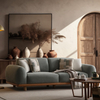 Solid Wood Base Living Room Couches Ala Luna Fabric Sofa Set