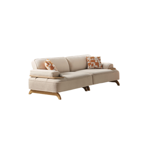 Furniture Wholesalers Nordic Lounge Furniture Orange Beige Fabric Banco Sofa Set