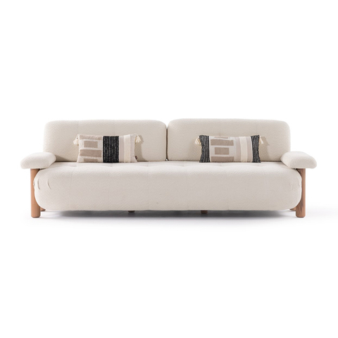 Foshan Modular Nordic Sofa Beige Boucle Fabric Dukha Sofa Set