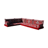Floral Patterned Seating Set Indoor Floor Couch Modular Arabic Floor Sofa