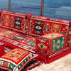 Colorful Moroccan Livingroom Cushions Corner Floor Seating