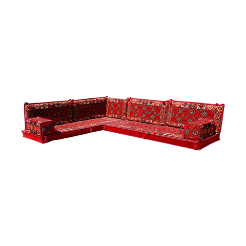 Red Floor Majlis Sofa Wooden Arabic Majlis Cushions Futon Sofas