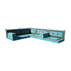 Turquoise Arabic Floor Couch Modular Design Floor Cushion Majlis