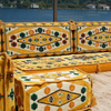 Yellow Arabic Seating Handmade Floor Couches Corner Sectional Sofa