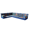 Mix And Match Blue Fabric Arabic Floor Sofa Bench Cushions L Shape Corner Seating Set