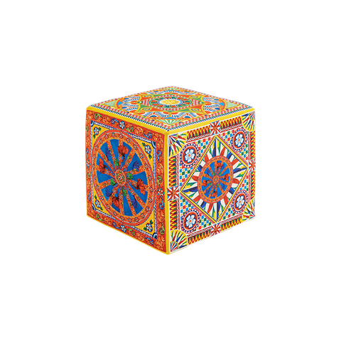 Italian Luxury Furniture DG Unique Fabric Cubic Ottoman Diana Ottoman
