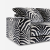 Latest Design Italian Luxury Couch Furniture Zebra Fabric Fresia Sofa