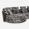 Modern Italian Lounge Furniture L-shape Zebra Fabric Sectional Sofa