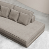 Modern Living Room Nubuck Fabric Sectional Sofa Set