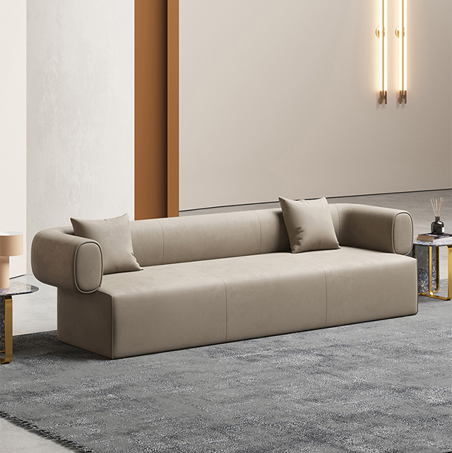 Italian Minimalist Leather Couch Premium Leather Sectional Sofa Set