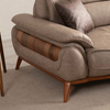 China Turkish Furniture Factory Solid Wood Fabric Couch Arma Sofa Set