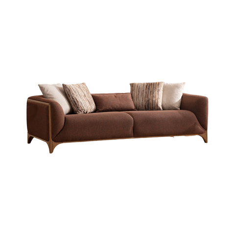 Fancy Elegant 3 Seater Sofa Design Solid Wood Frame Boss Sofa Set