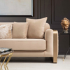 Turkish Luxury Velvet Sofa with Gold Stainless Steel Legs Bottega Sofa Set