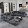 Modern European Furniture Leather Sectional Sofa Set with Music Player