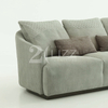 Modern Italian Rugiano Three Seater Couch Fabric Sofa