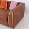 Luxury Dubai Furniture Gold Fabric Sofa Loveseat Chair