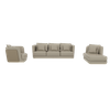 Luxury Italian Leather Couch Sectional Sofa Set with Quilting on Backrest