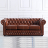 Traditional Dark Brown Living Room Sofa