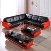 Classic Big Black and Red Living Room Sofa