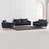 High Back Square Black Living Room Sofa