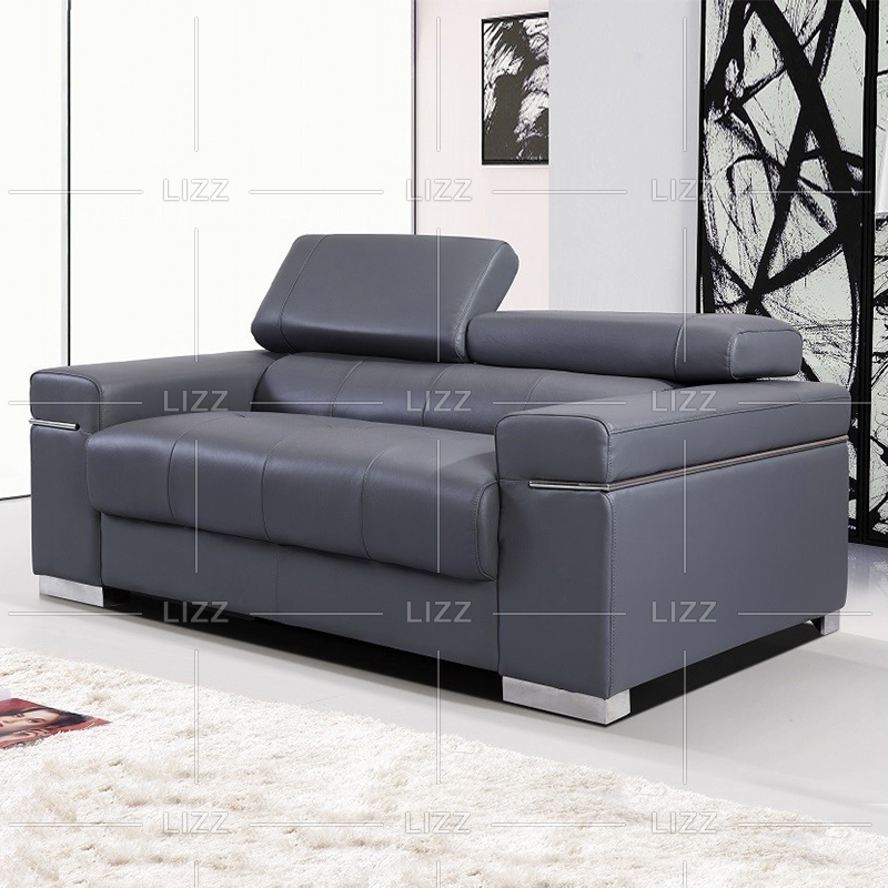 Home Furniture Hot Sale Gray Leather Sofa