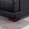 Modern Office Living Room Sofa Black Leather Couch