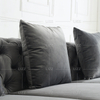 High End Canvas Fabric Sofa with Tufted Buttons