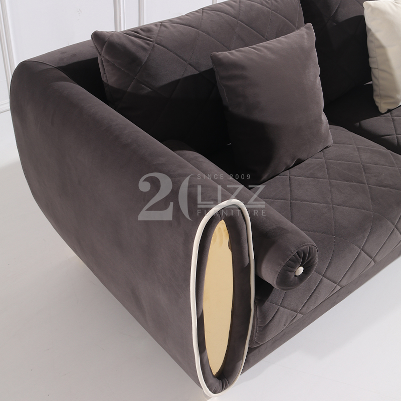 Modern Fabric Living Room Sofa with Table