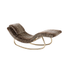 China Sofa Factory Italian Luxury Leopard Fabric Magnolia Rocking Armchair