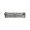 Italian Evoque Clean Line Envelope Sofa with Stainless Steel on Armrests