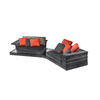 Direct Sofa Suppliers Fabric Couches with Middle Console Madison Grand Sofa
