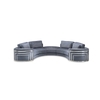 Ocean Modular Sofa Grey Velvet Circle Couch Round Majlis Sectional Sofa