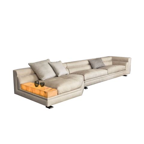 Luxury Italian Furniture Affordable Sofa Suppliers Dubai Nubuck Fabric Sectional Sofa