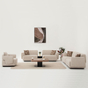 Foshan Bulk Sofa Suppliers Nordic Furniture Lounge Set Boucle Fabric Bogota Sofa Set