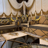 Arabic Majlis Cushions Moroccan Sofas Wooden Bench for Restaurant
