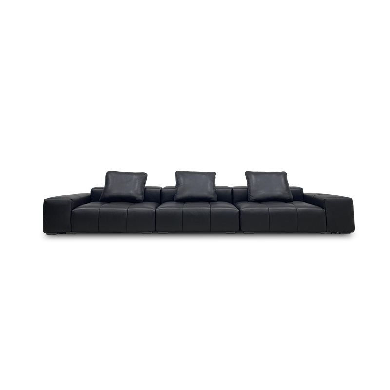 Bulk Modern Sofas Italy Wholesale Black Leather Sofa