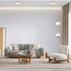 Solid Wood Base Living Room Couches Ala Luna Fabric Sofa Set