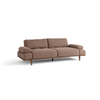Bulk Modern Sofas Italy Wholesale Solid Wood Base Fabric Almond Sofa Set