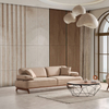 Nordic Furniture Solid Wood Banco Nubuck Fabric Sofa with Moveable Backrest And Armrest