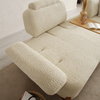 Wholesale Modern Furniture Nordic Boucle Fabric Solid Wood Base Capri Sofa Set